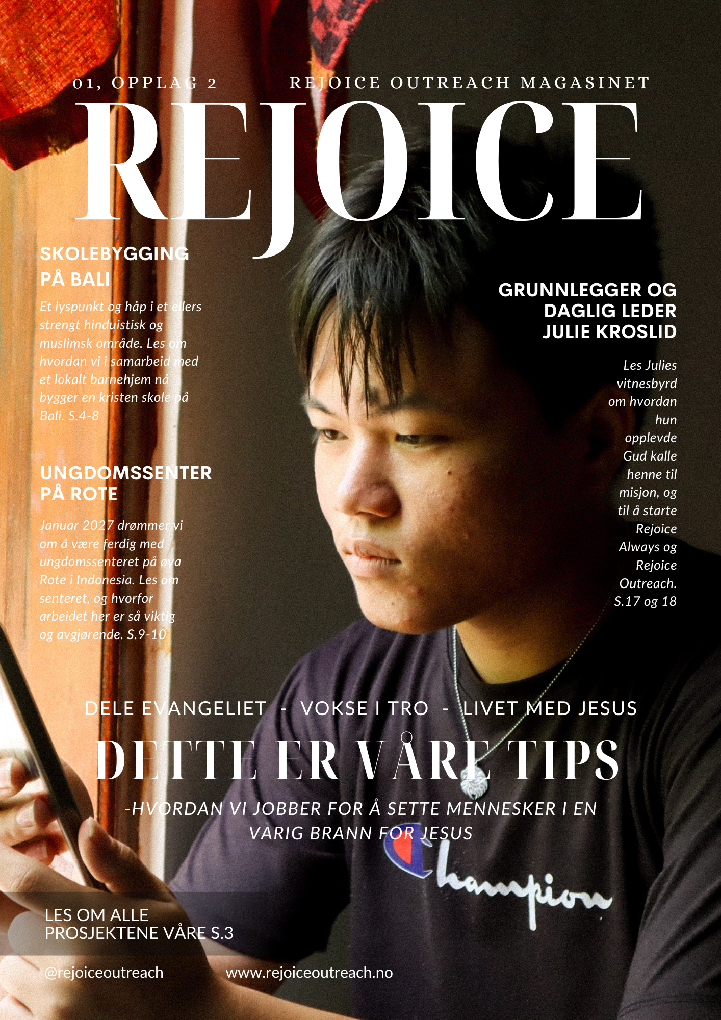 Cover of the Rejoice magazine