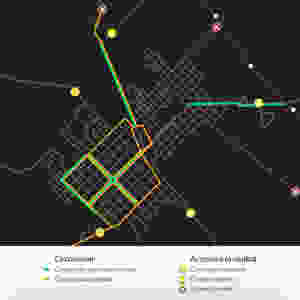 En el siguiente plano podes ver marcado el circuito para las caminatas (verde) y para circular en bicicleta (naranja).