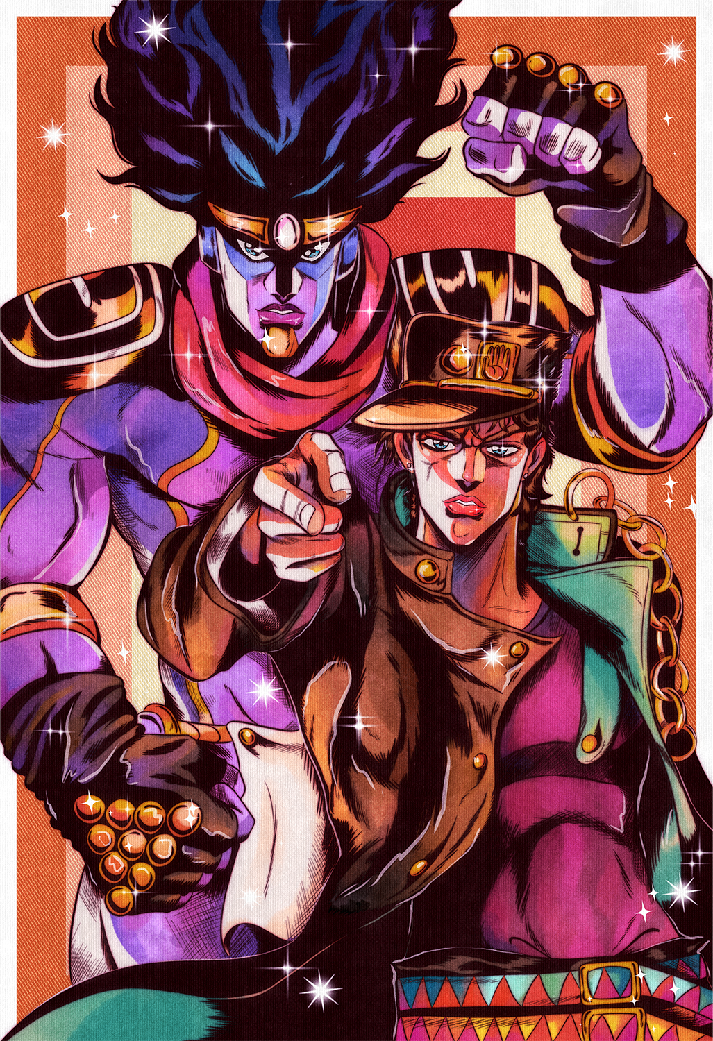 Jotaro and Star Platinum