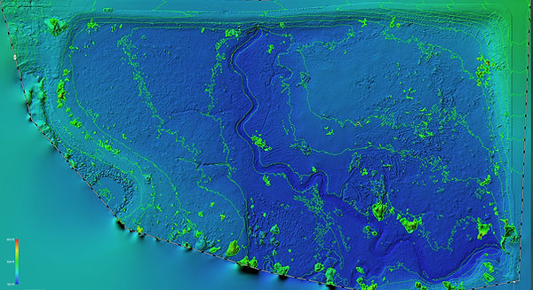 DEM of wooded area developed using photogrammetry and a drone