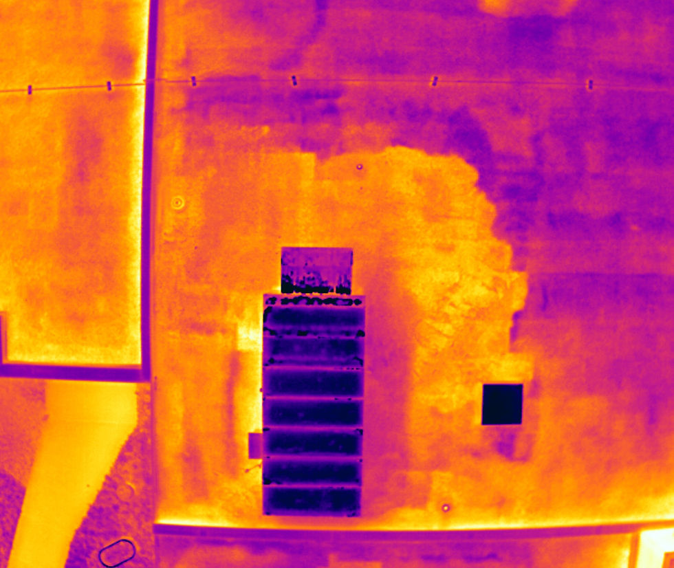Thermal roof scan with possible moisture anomaly