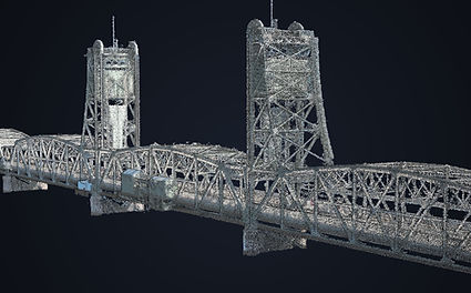 3D LiDAR point cloud of bridge2 developed using LiDAR.