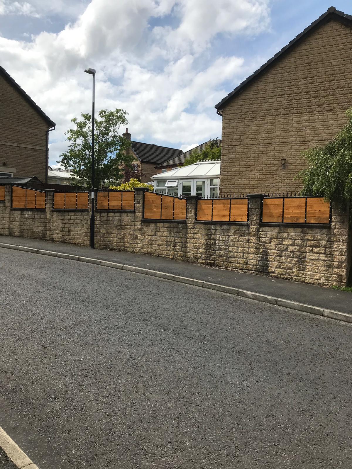 Steel framed fence panels