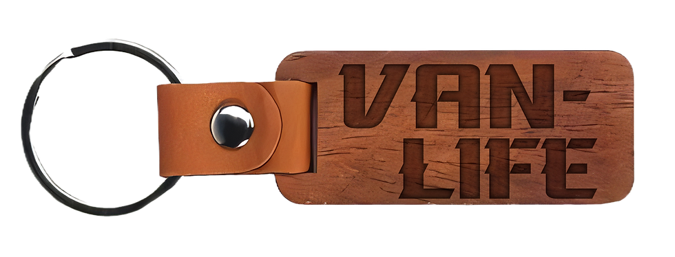 Thumbnail: Personalized Walnut Wood Keychain