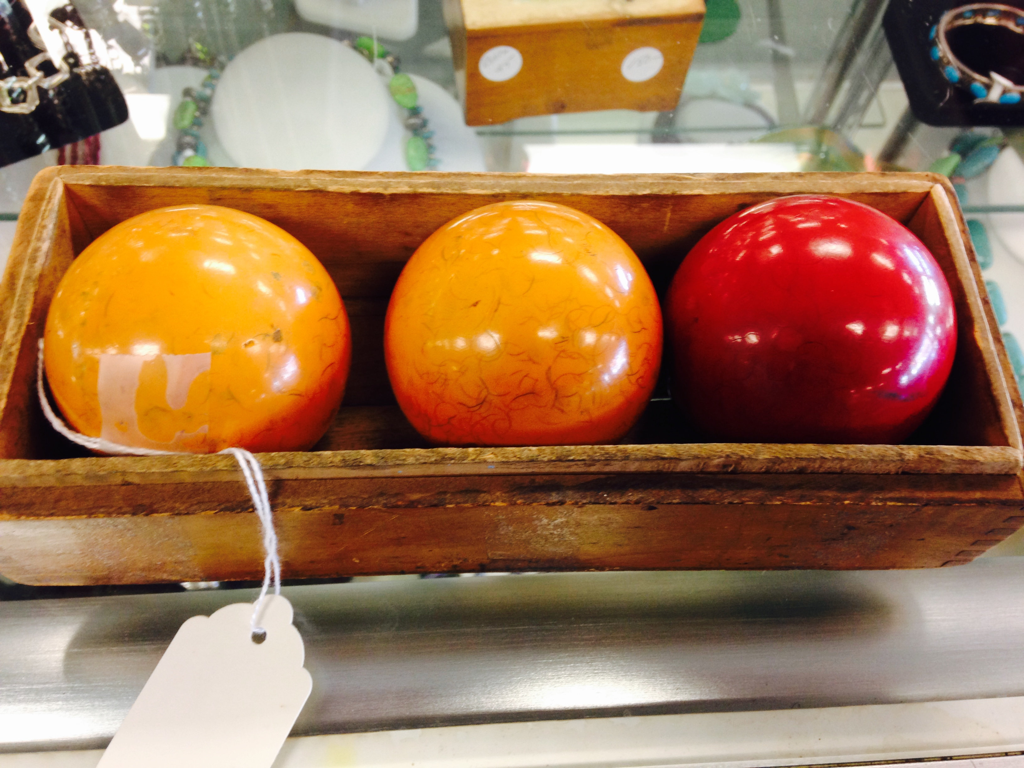 ANTIQUE BRUNSWICK IVORY BILLIARD BALLS c1880 website