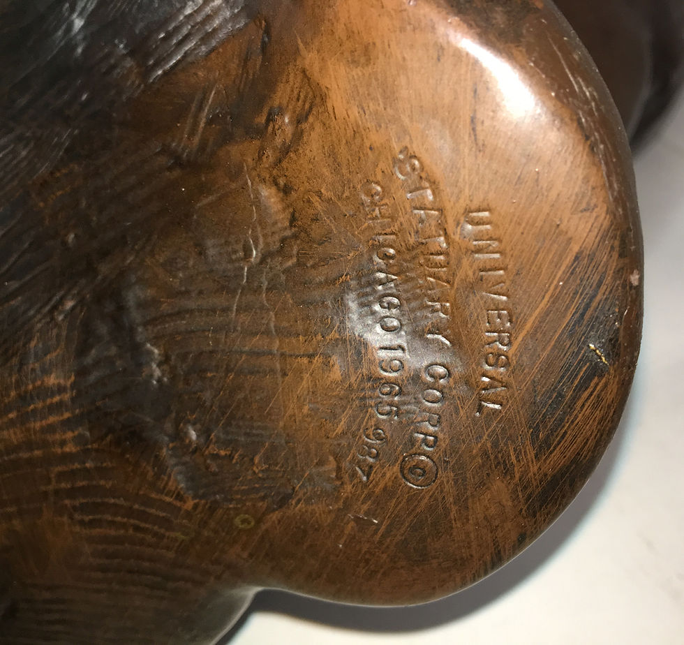 Thumbnail: VINTAGE BRONZE COLORED BUST SIGNED TRIARN TIAM, PARIS  16"H