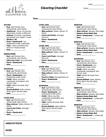 Cleaning Checklist 2024