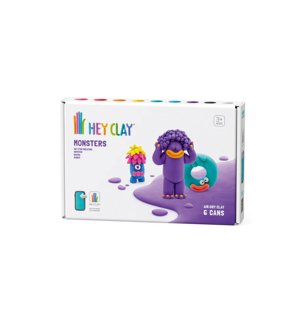 Hey Clay- Monsters (Hipster, Bigwig, Donut), 6 Cans