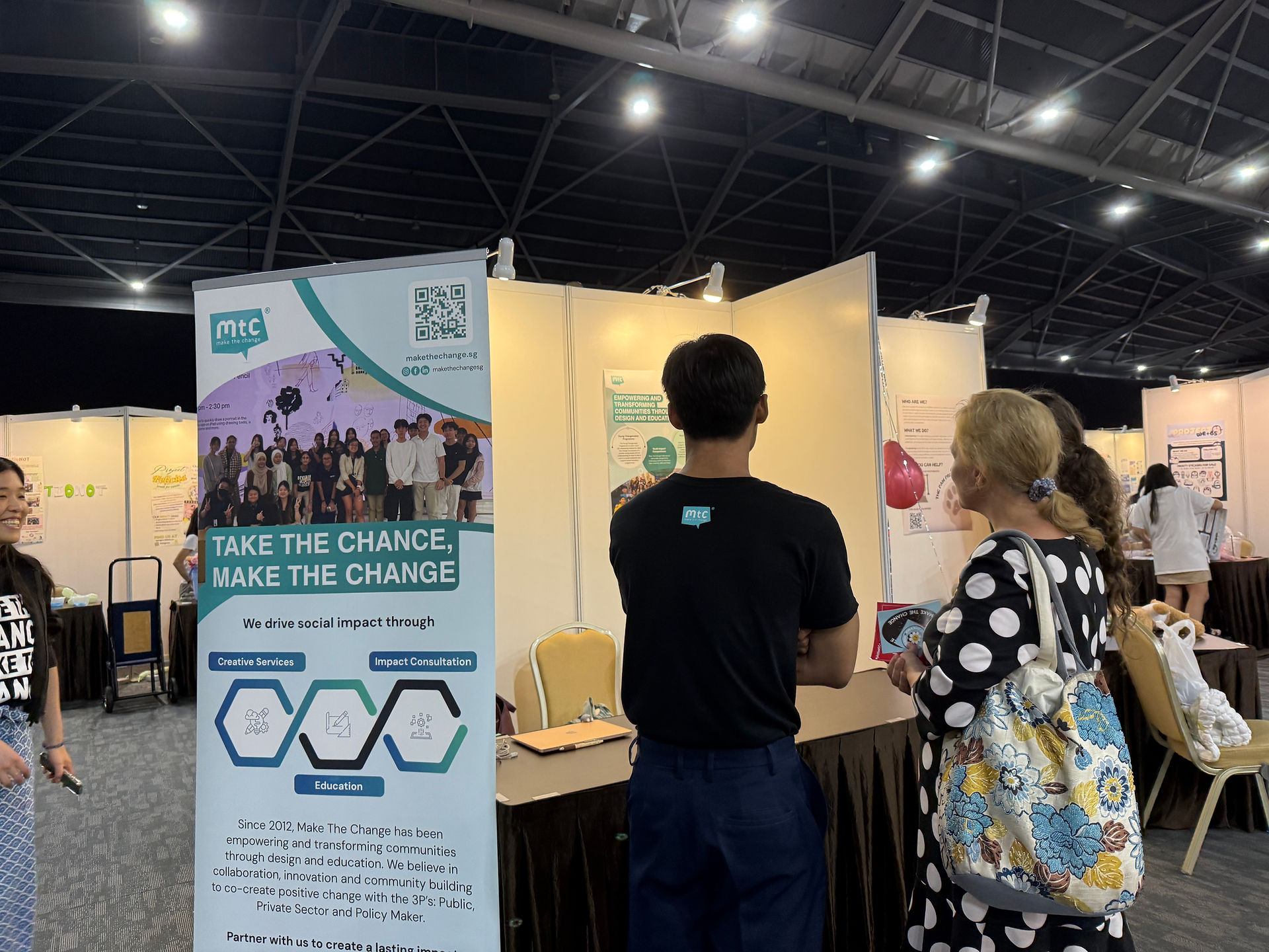 Handling queries about the booth
