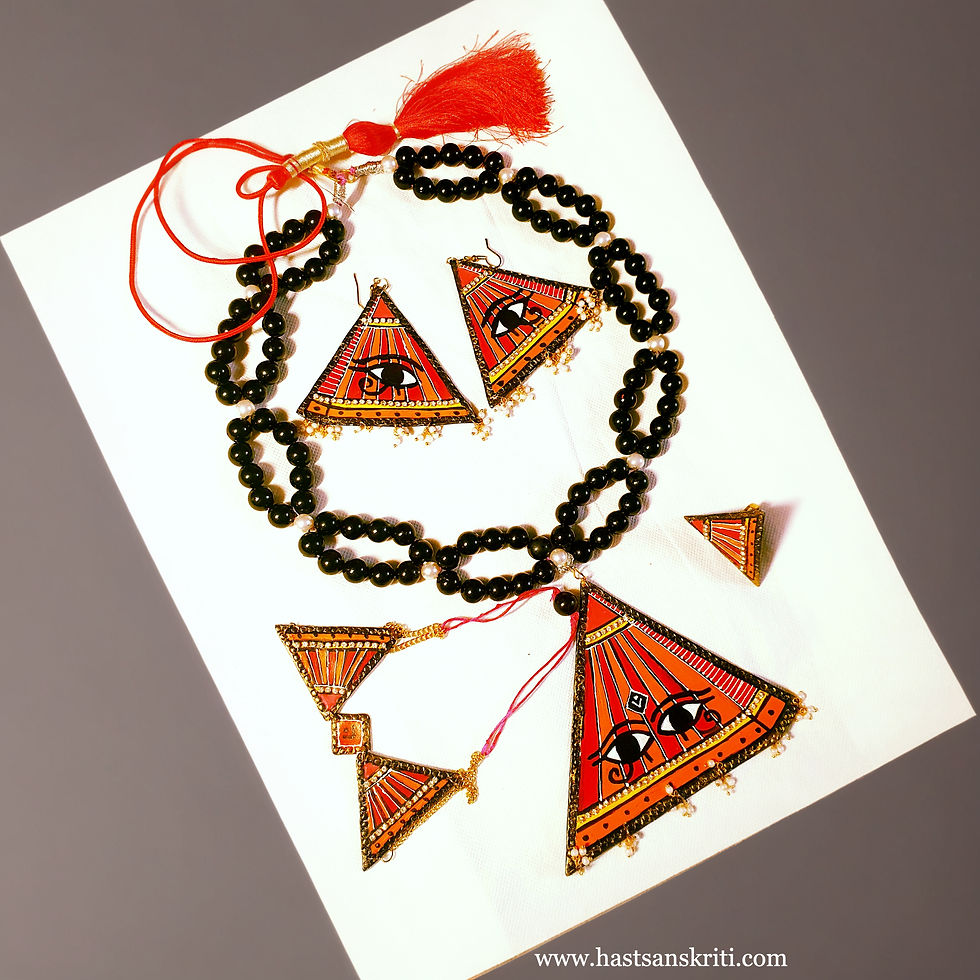 "Nazar" Handmade beautiful necklace with black beads