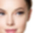 Eyes lashes woman closeup isolated on wh