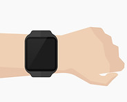 540977-smartwatch-auf-flachem-minimalem-design-des-handgelenksillustration-kostenlos-vekto