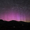 Aurora Borealis over the Windy Gap and Staigue Fort mountain 