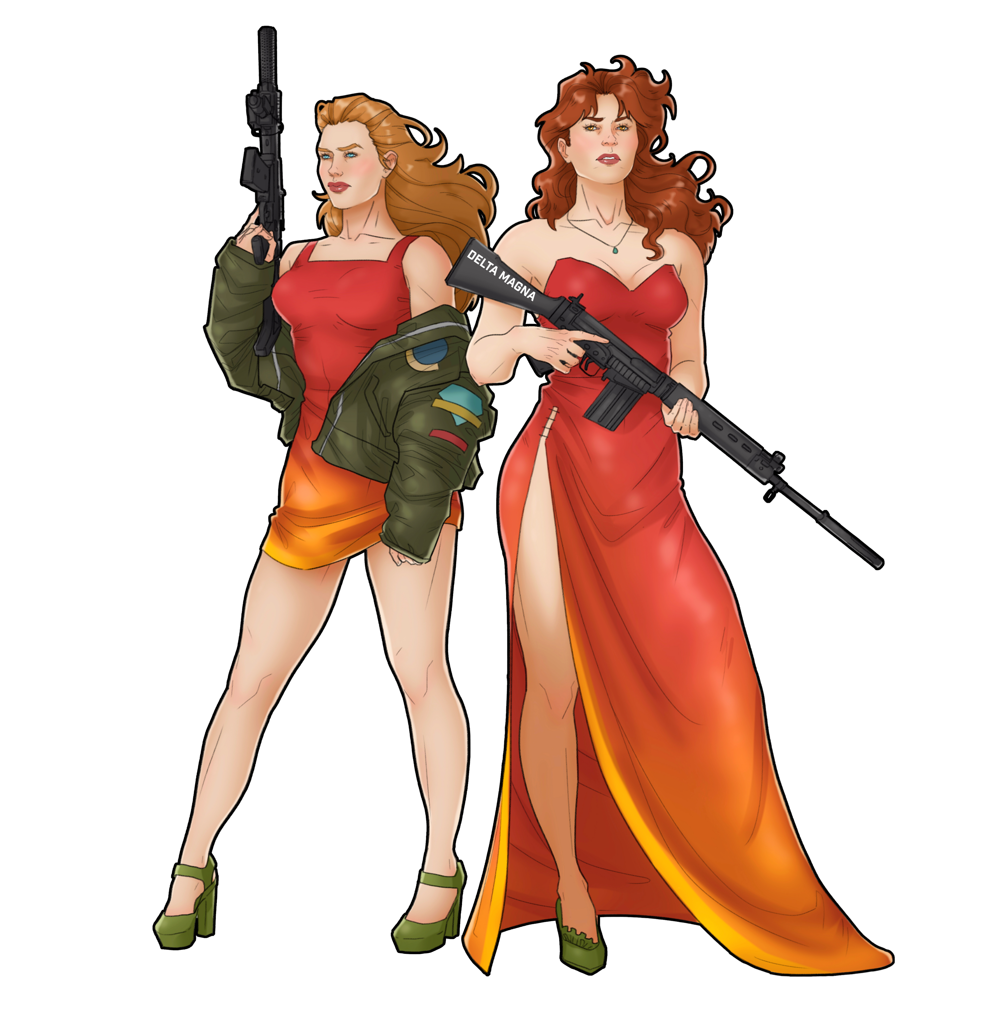 RED FLAME LILIES Sticker