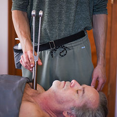 Dan de Groh providing a sonic meridian flush to stimulate meridian pathways of the spine, head, face, hands, feet, and body to mobilize stagnant energy and restore the natural flow of vitality to your essence as the vibrations of the tuning forks relaxes muscles, supports detoxification and induces a deep state of calm, well-being and pure connection.