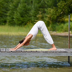 Dan de Groh teaching a private or group all levels yoga class lesson bringing strength and balance to the body and mind.