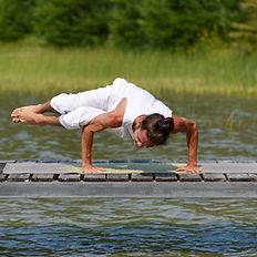 Dan de Groh teaching a private or group all levels yoga class lesson bringing strength and balance to the body and mind.