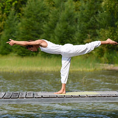 Dan de Groh teaching a private or group all levels yoga class lesson bringing strength and balance to the body and mind.
