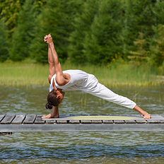 Dan de Groh teaching a private or group all levels yoga class lesson bringing strength and balance to the body and mind.