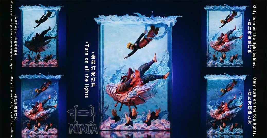 Ninja Studio - Naruto - Uzumaki Naruto & Jiraiya GK Resin Statues