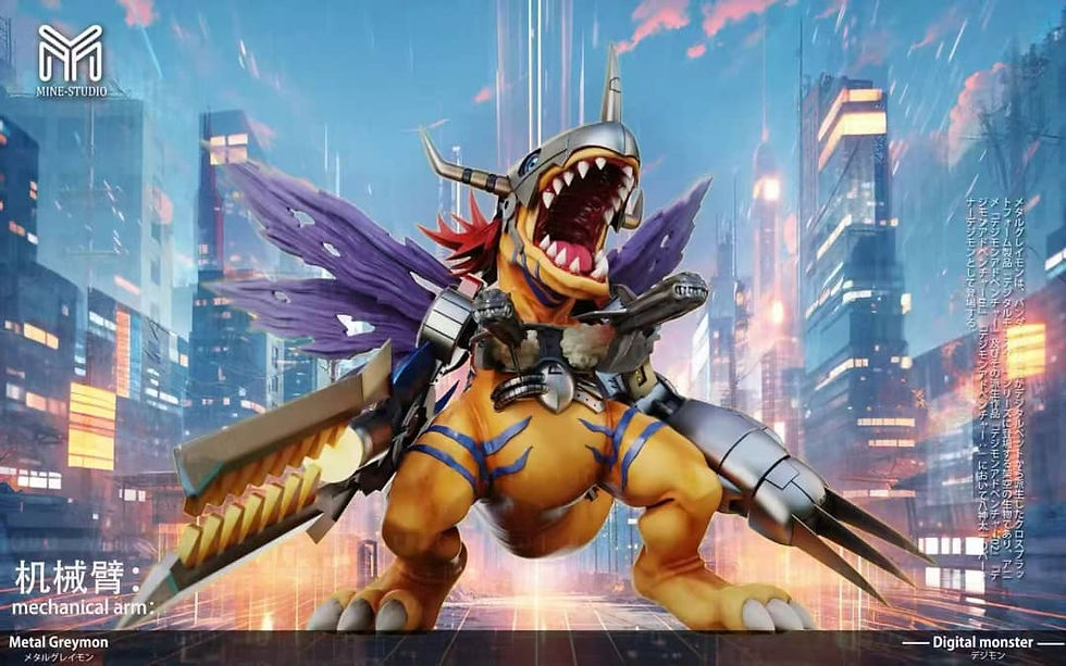 Mine Studio - Digimon - Metal Greymon GK Resin Statues