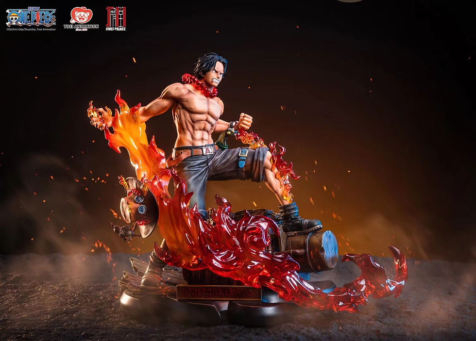 Thumbnail: Jimei Palace - One Piece Licensed Mini Statue Portgas D Ace VS Marshall D Teach
