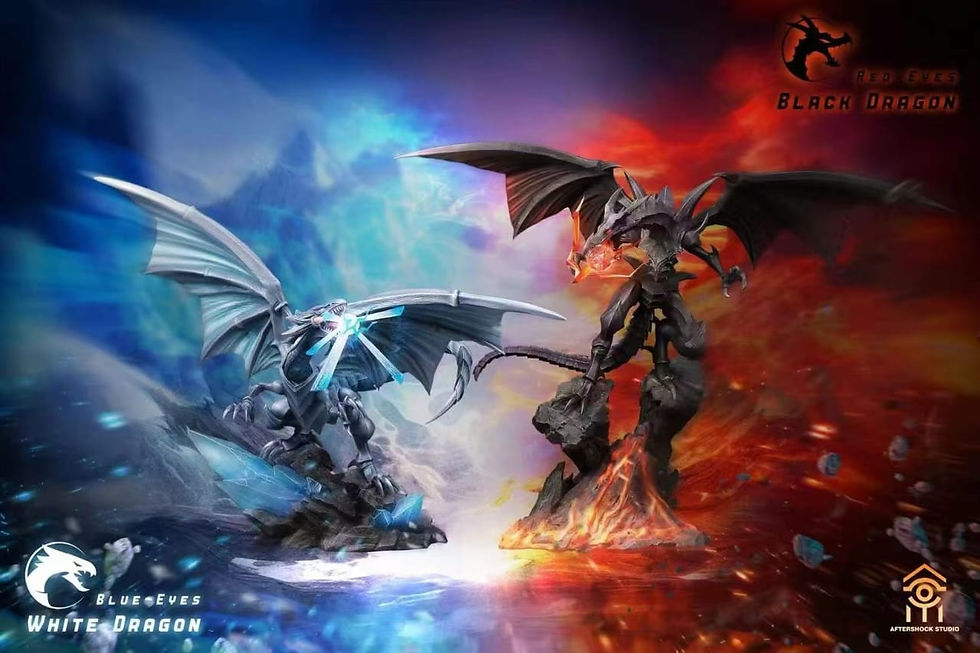 Aftershock Studio - Yu-Gi-Oh! - Blue Eyes White Dragon & Red Eyes Black Dragon