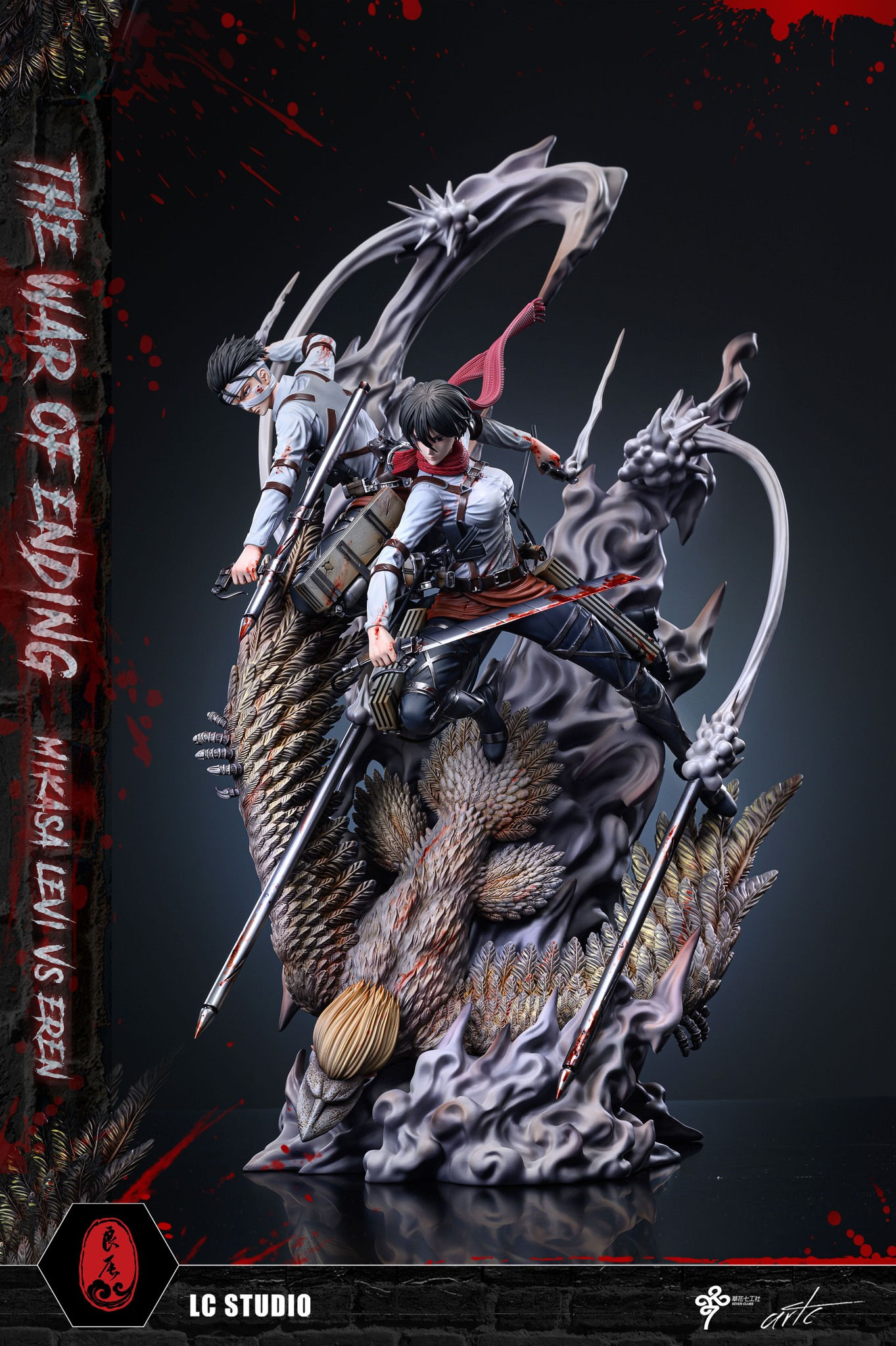LC Studio - Attack on Titan Mikasa & Levi VS Eren Titan GKResinStatues