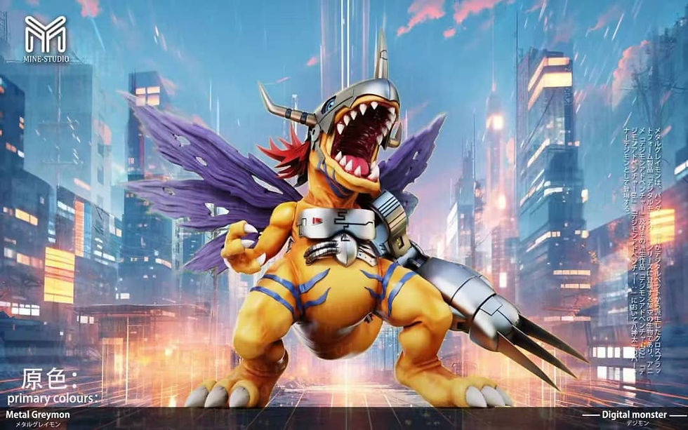 Mine Studio - Digimon - Metal Greymon GK Resin Statues