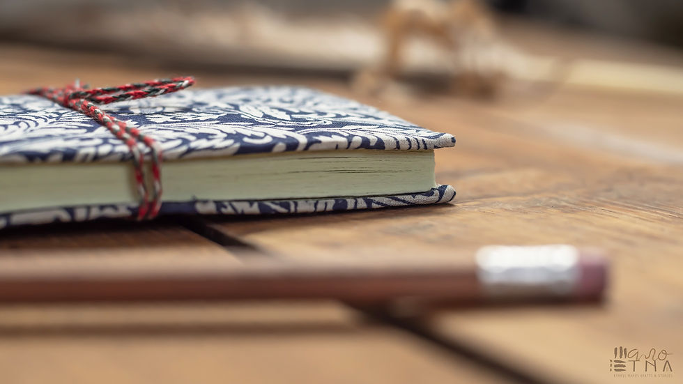 Miniature : Indigo Dabu Mini Agenda ( papier recyclé fait-main) 