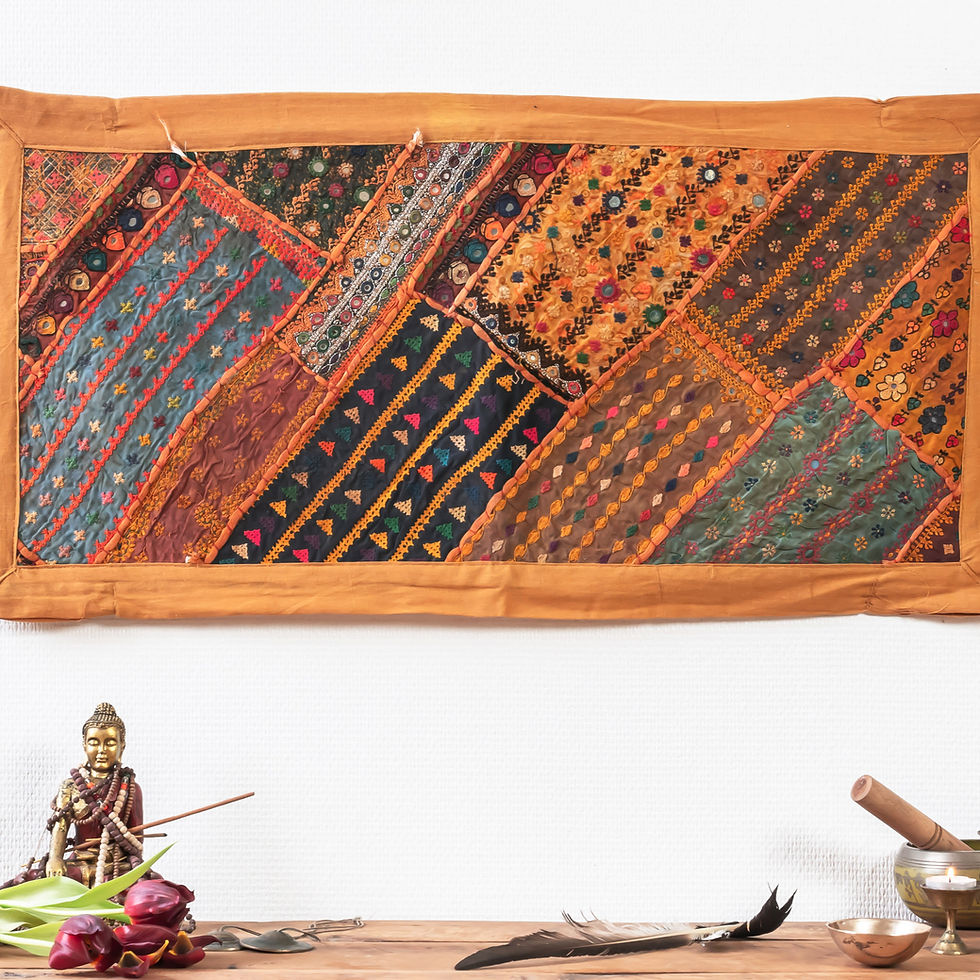 Antiquité: Tapisserie Tziganes du Désert du Thar