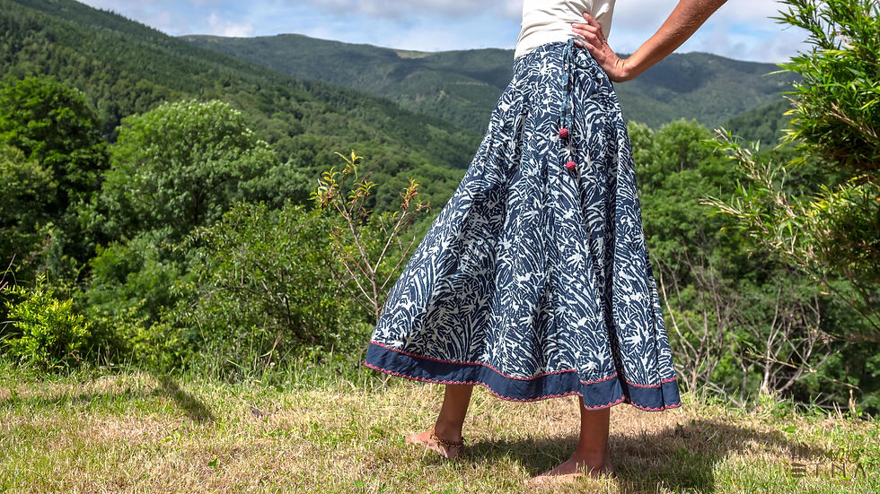 Thumbnail: Indigo Sadhna-Dabu Skirt