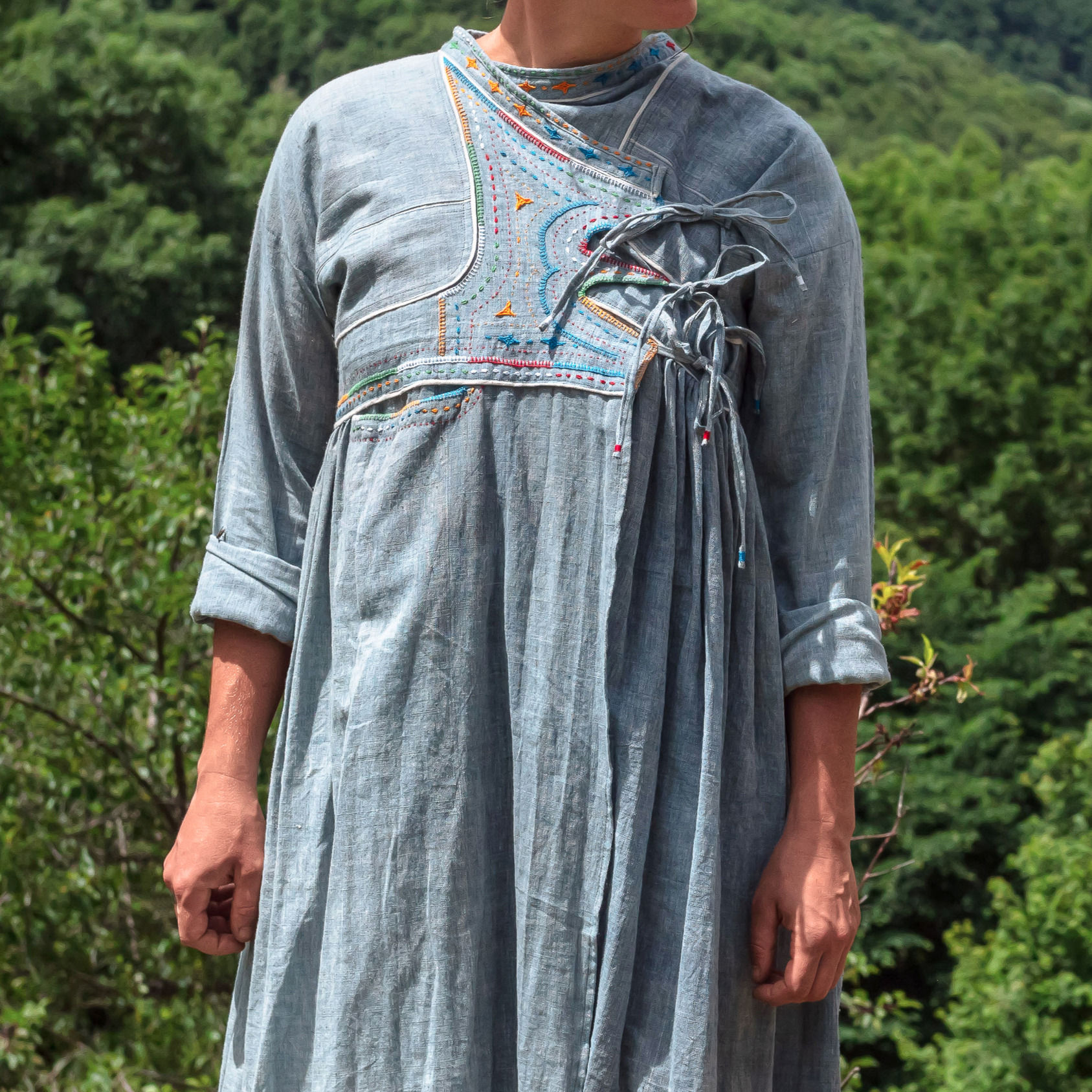 Rabari Angrakha - Boria Indigo Longue