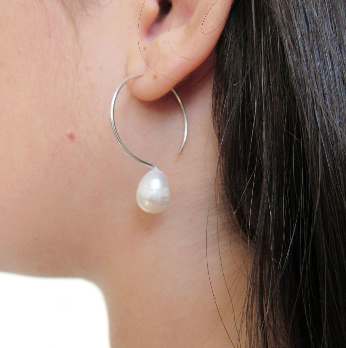 Brinco Pérola Gancho