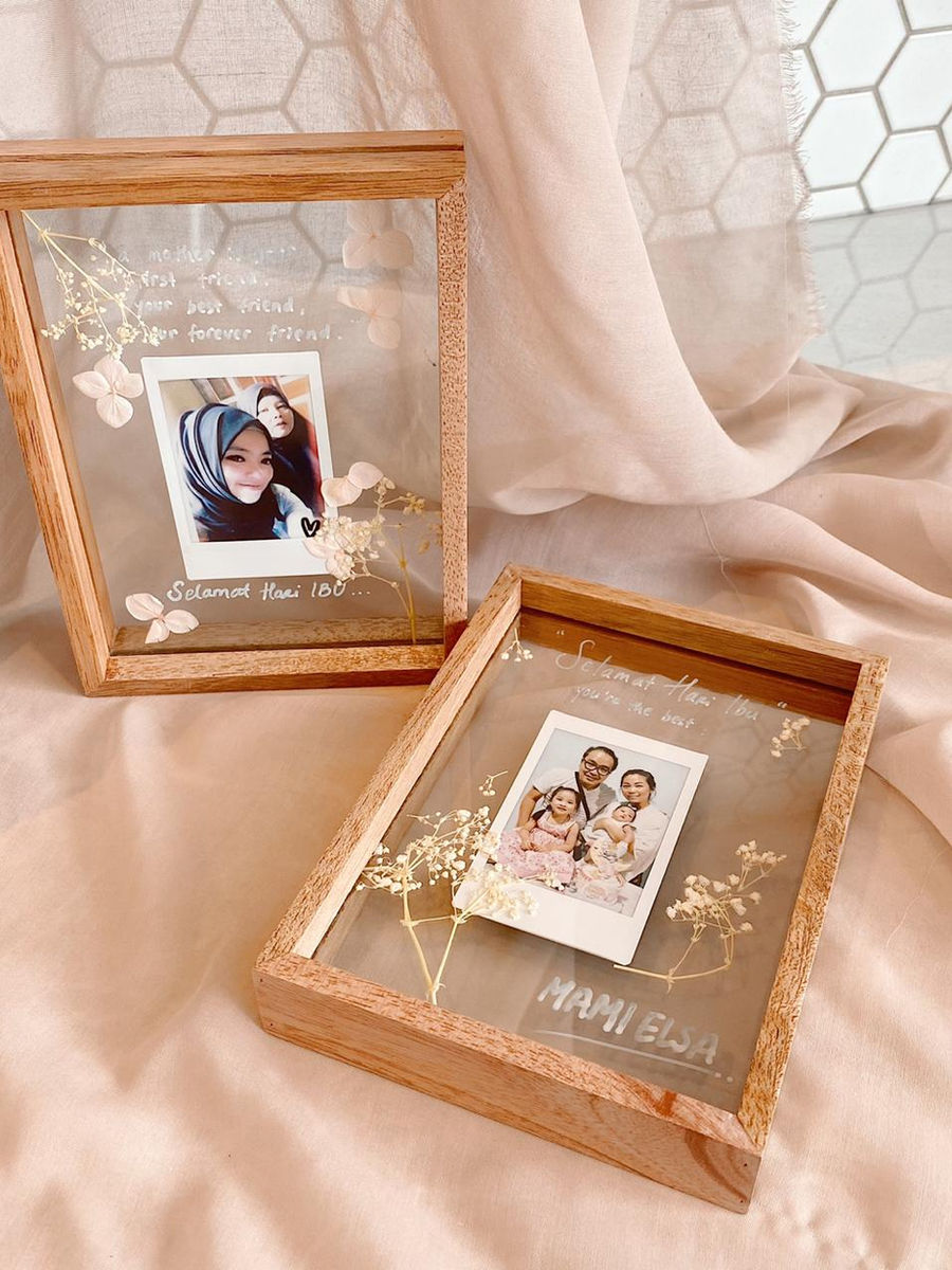 Dried Flower in Frame 5R — — Little Puff Flowers