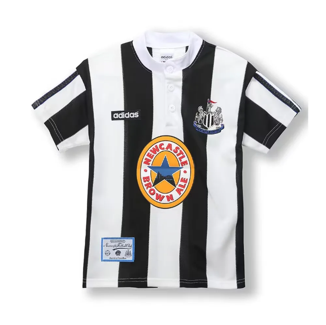 Thumbnail: Junior Newcastle United 1995-97 Home Kit Pro