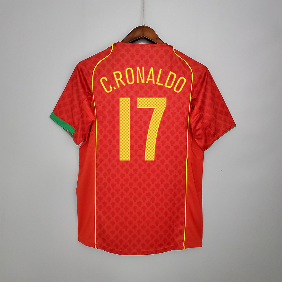 Thumbnail: Portugal 2004 Home Jersey