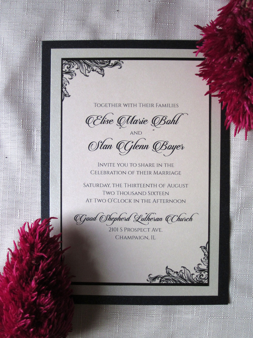 Blush Shimmer Wedding Invite