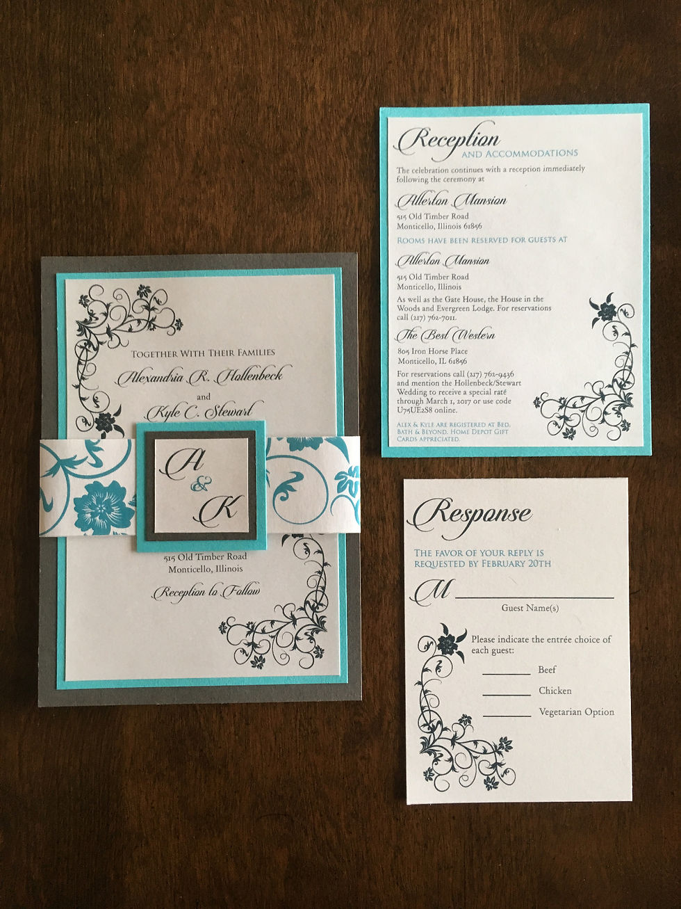 Belly Band Invitation Pieces