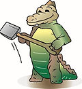 Aluline crocodile mascot
