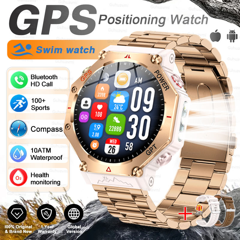 Thumbnail: T-Rex 3 Ultra Military Grade GPS Smart Watch 10ATM Waterproof Compass Altimeter 