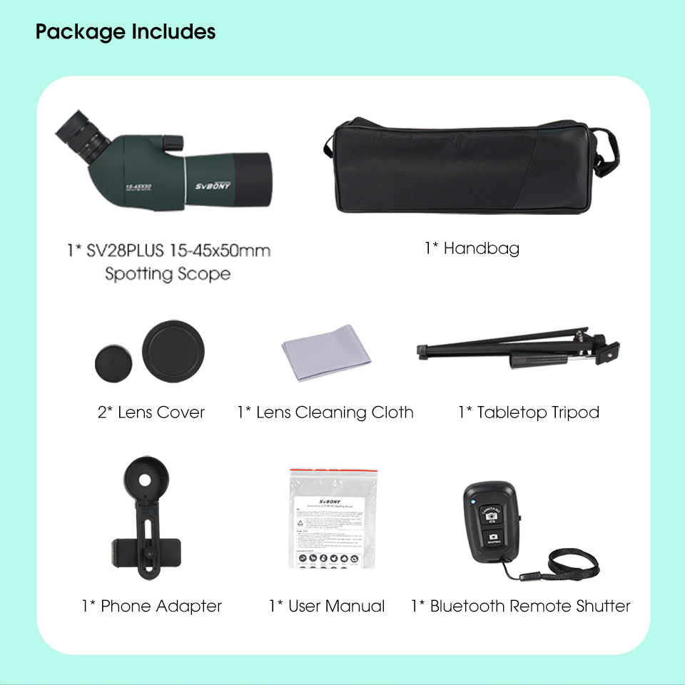 Thumbnail: Svbony SV28plus 50/60/70mm Spotting Scope Powerful Zoom Telescope Long Range POR