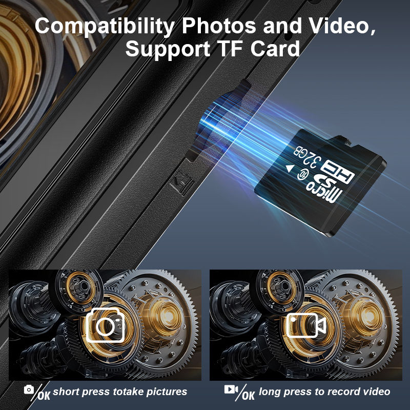 Thumbnail: 5" IPS Big Screen Industrial Endoscope 8mm 1080P HD Dual Lens Endoscope IP67 Wat