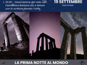 Locandina dell’evento Parole e Stelle al Tempio di Antas del 19 settembre 2026