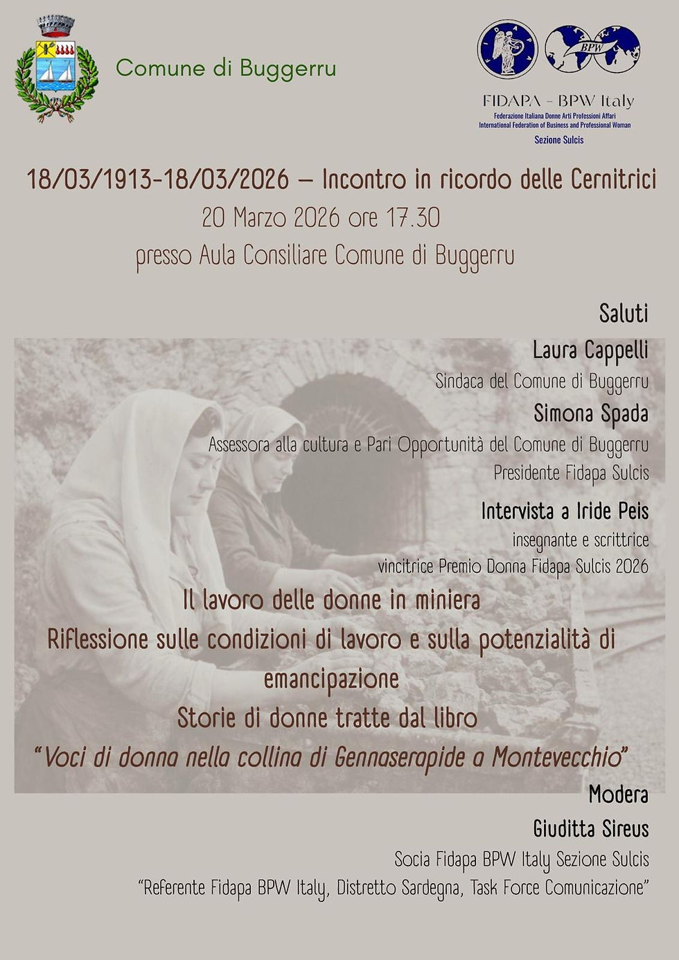 INCONTRO IN RICORDO DELLE CERNITRICI