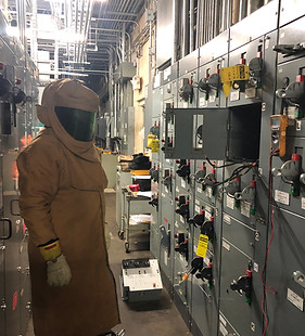 Electrician Performing Task on MCCs