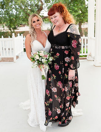 Jessi with bride Ashley after she did her makeup and hair