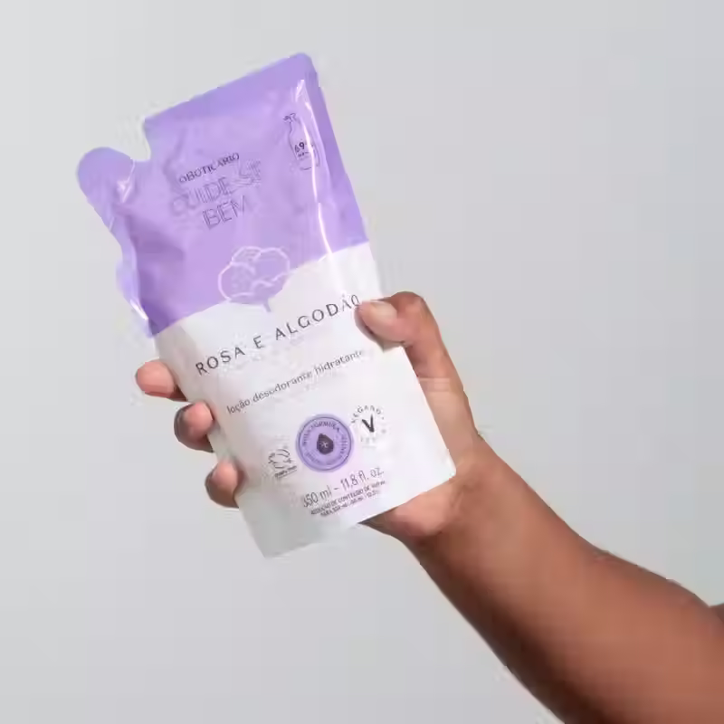 Miniatura: Cuide-se Bem Rosa e Algodão - Loção Desodorante Hidratante 350ml (Refil)
