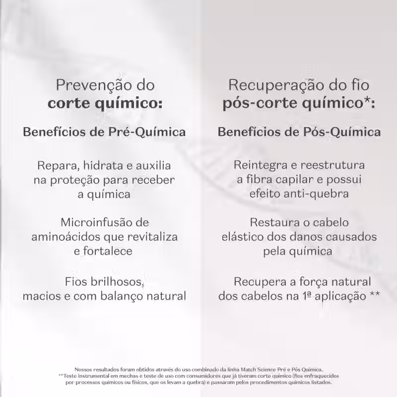 Miniatura: Match Science - Máscara Capilar Pré e Pós-Química 250g