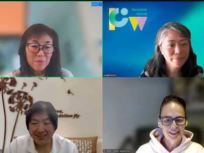 Four females in online session